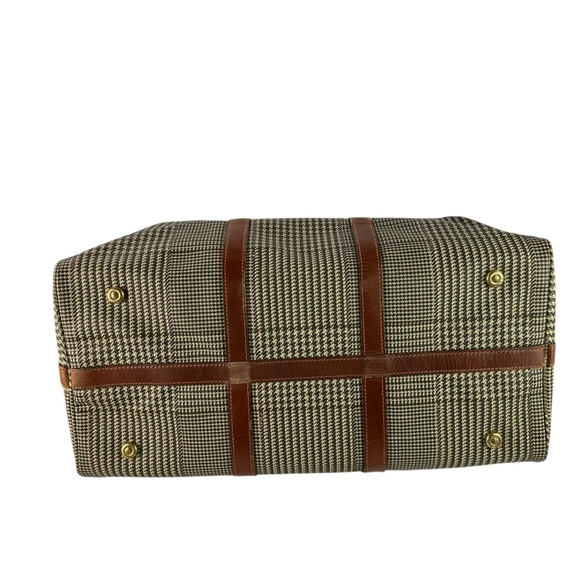 Genuine Vintage POLO RALPH LAUREN Houndstooth Weekender Travel Bag Duffel 90s - Picture 10 of 16